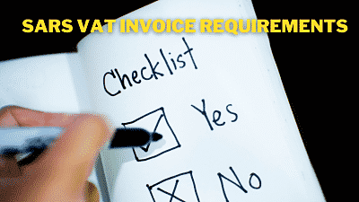 SARS VAT Invoice Requirements - Checklist Image